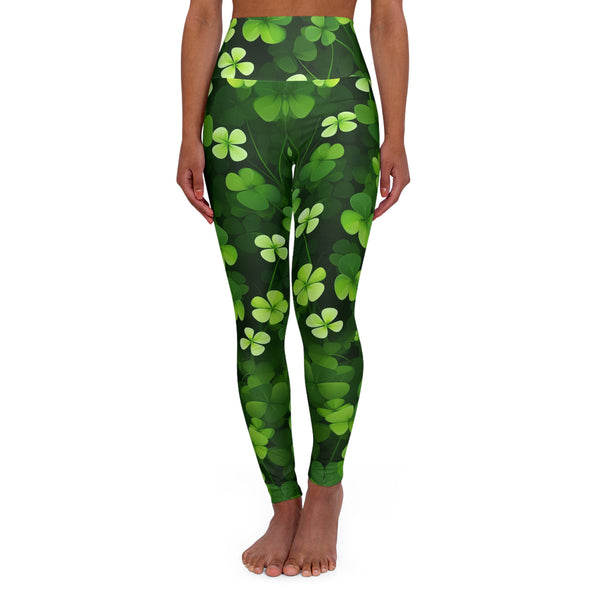 St. Patrick's Day Shamrock High Waisted Yoga Leggings