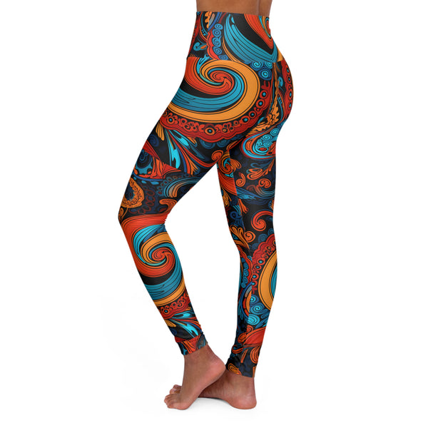 Fierce Embers High Waisted Yoga Leggings