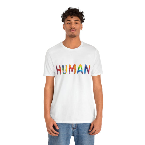 Embrace Your Humanity with Our "Human" Unisex Jersey Short Sleeve Tee!