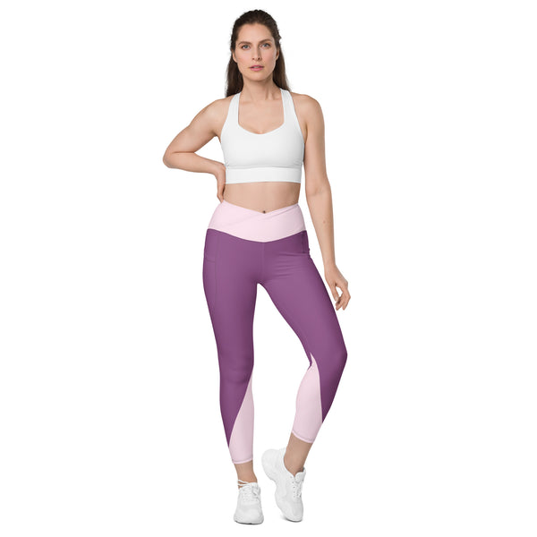 Purple Haze Crossover leggings with pockets