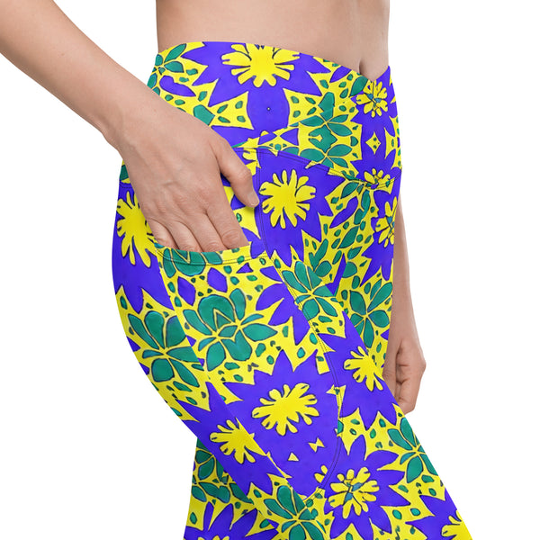 Rina Crossover leggings with pockets