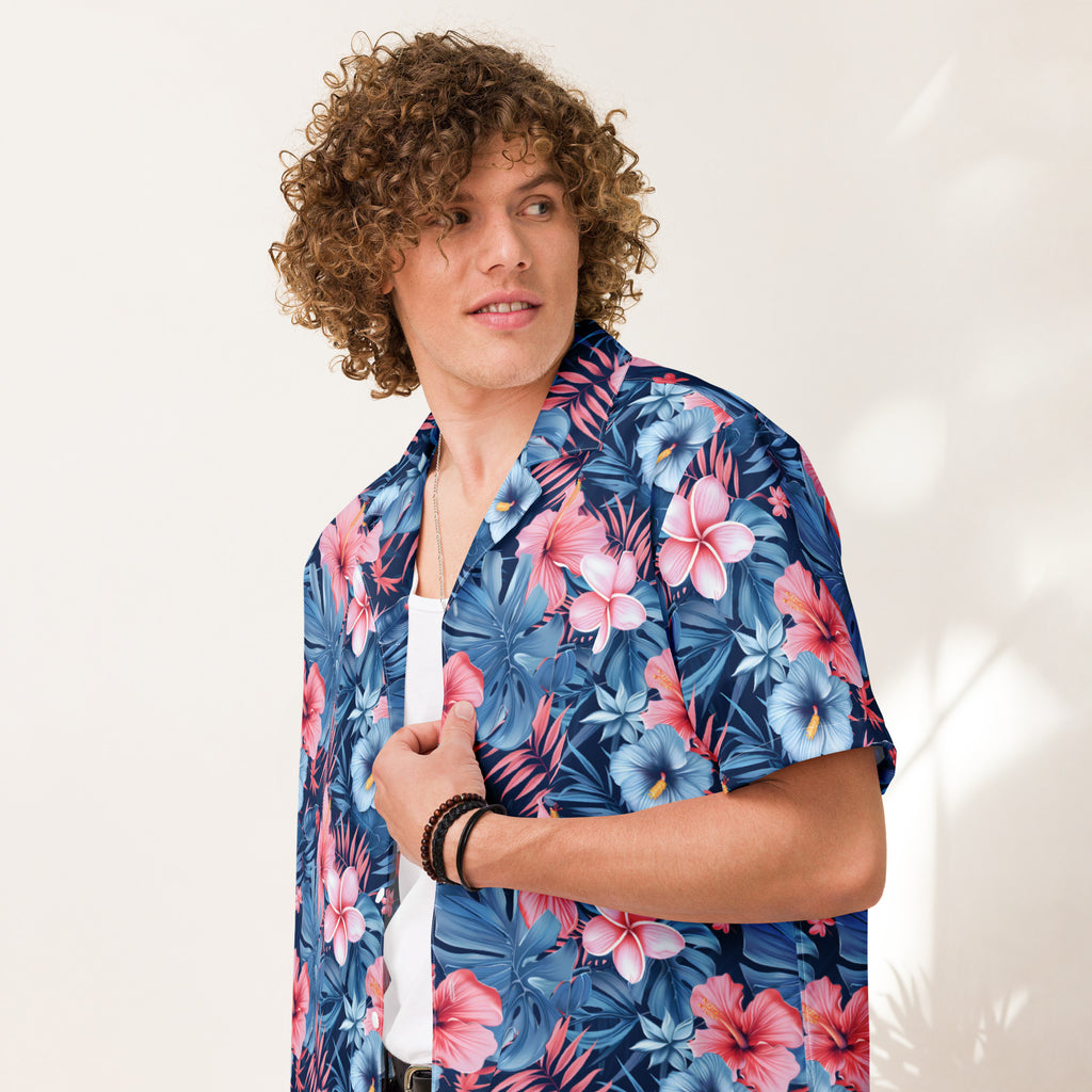 Fierce Aloha Shirts for Men - Men’s Casual Beach Summer Shirts - Stretch Fabric with Modern Fit