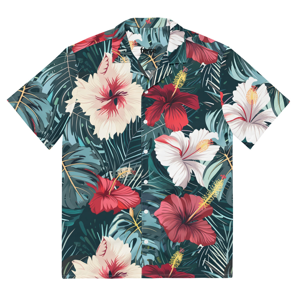 Fierce Aloha Shirts for Men - Men’s Casual Beach Summer Shirts - Stretch Fabric with Modern Fit