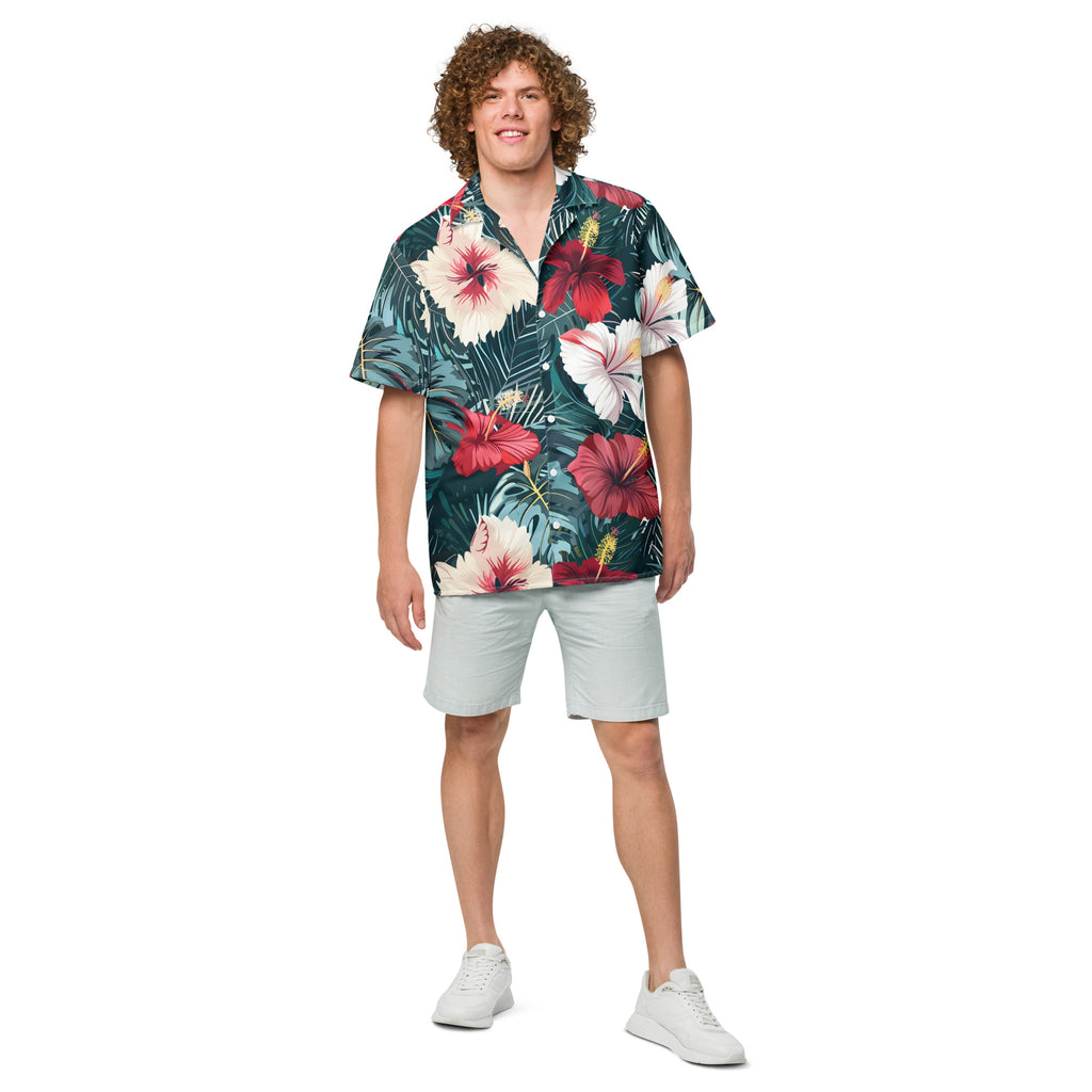 Fierce Aloha Shirts for Men - Men’s Casual Beach Summer Shirts - Stretch Fabric with Modern Fit