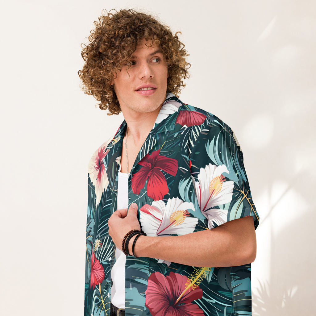 Fierce Aloha Shirts for Men - Men’s Casual Beach Summer Shirts - Stretch Fabric with Modern Fit