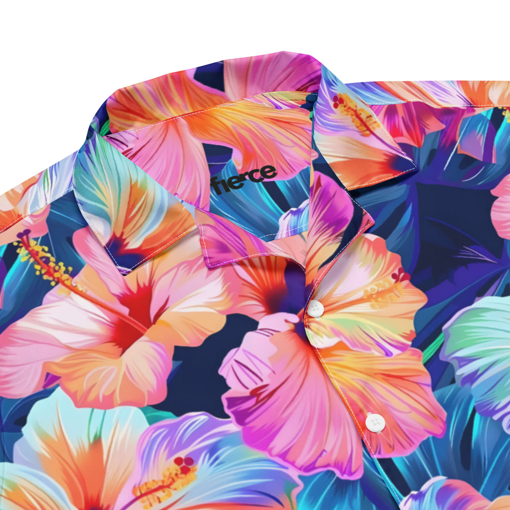 Fierce Aloha Shirts for Men - Men’s Casual Beach Summer Shirts - Stretch Fabric with Modern Fit