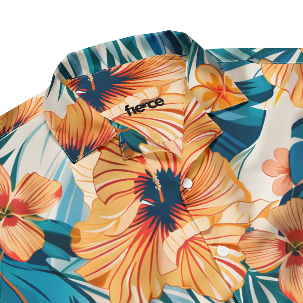 Fierce Aloha Shirts for Men - Men’s Casual Beach Summer Shirts - Stretch Fabric with Modern Fit