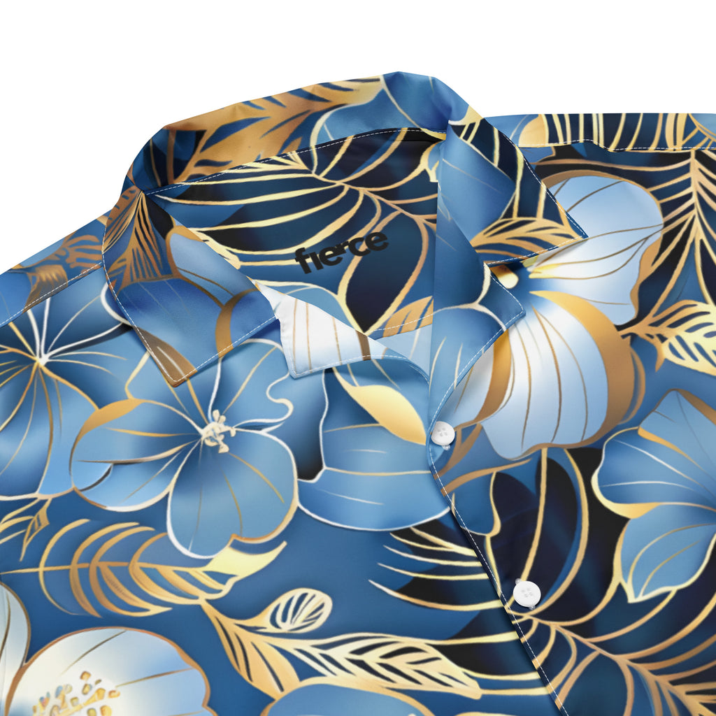 Fierce Aloha Shirts for Men - Men’s Casual Beach Summer Shirts - Stretch Fabric with Modern Fit