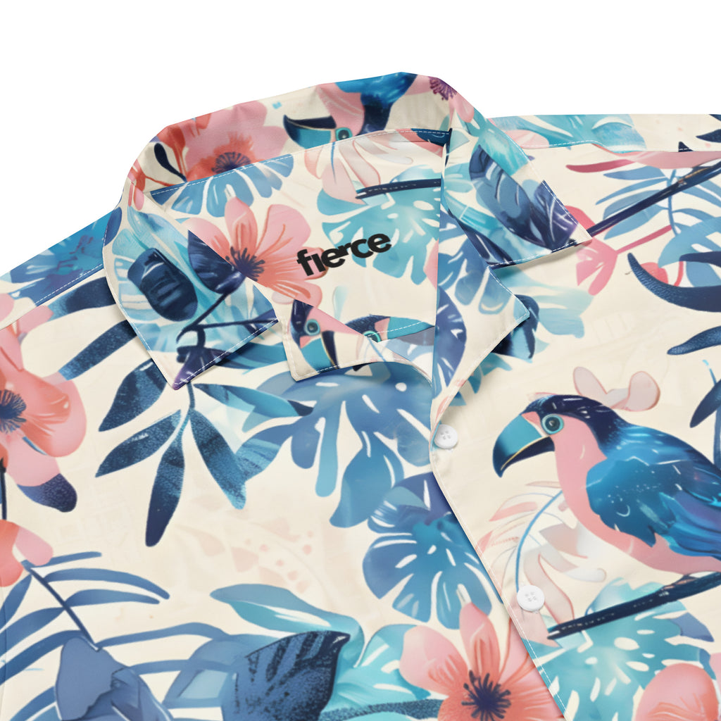 Fierce Aloha Shirts for Men - Men’s Casual Beach Summer Shirts - Stretch Fabric with Modern Fit