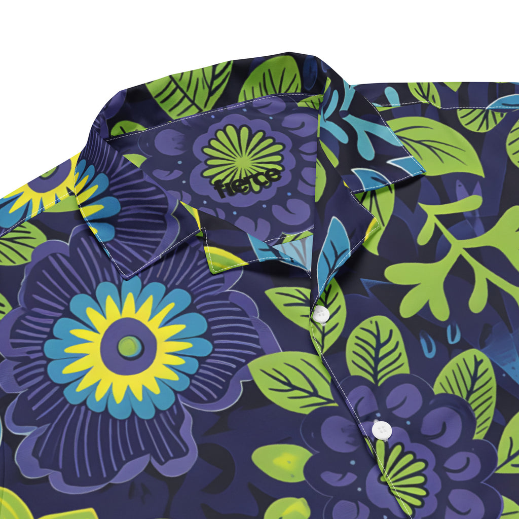 Fierce Aloha Shirts for Men - Men’s Casual Beach Summer Shirts - Stretch Fabric with Modern Fit