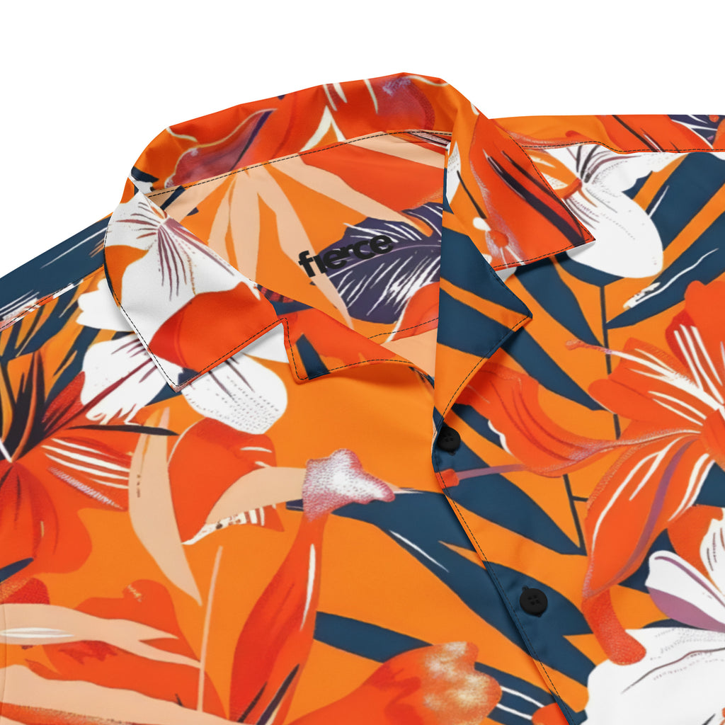 Fierce Hawaiian Aloha Shirts for Men - Men’s Casual Beach Summer Shirts - Stretch Fabric with Modern Fit