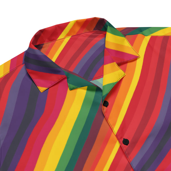 Discover Your New Favorite Pride Shirt: The "Rainbow" Unisex Button-Up!