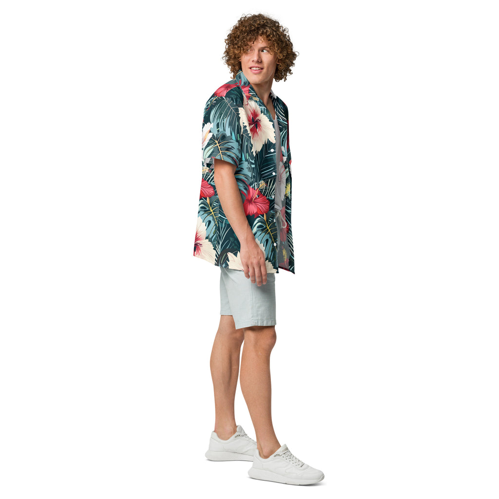 Fierce Aloha Shirts for Men - Men’s Casual Beach Summer Shirts - Stretch Fabric with Modern Fit