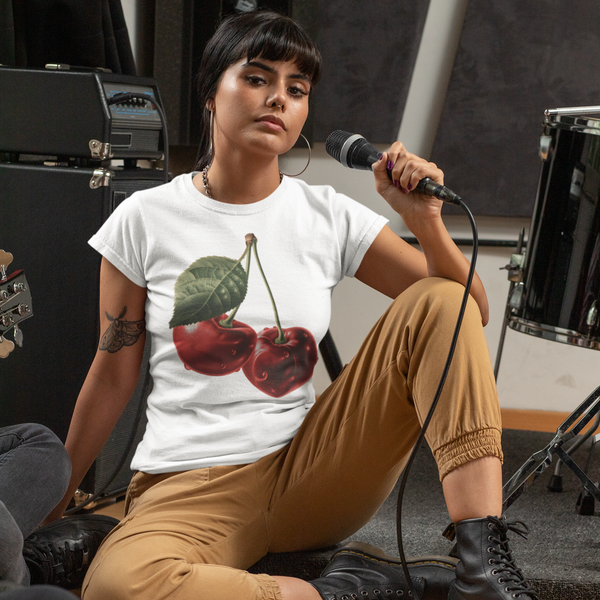 Introducing the "Cherry On Top" Women's Tee Shirt – Your New Favorite Wardrobe Staple!